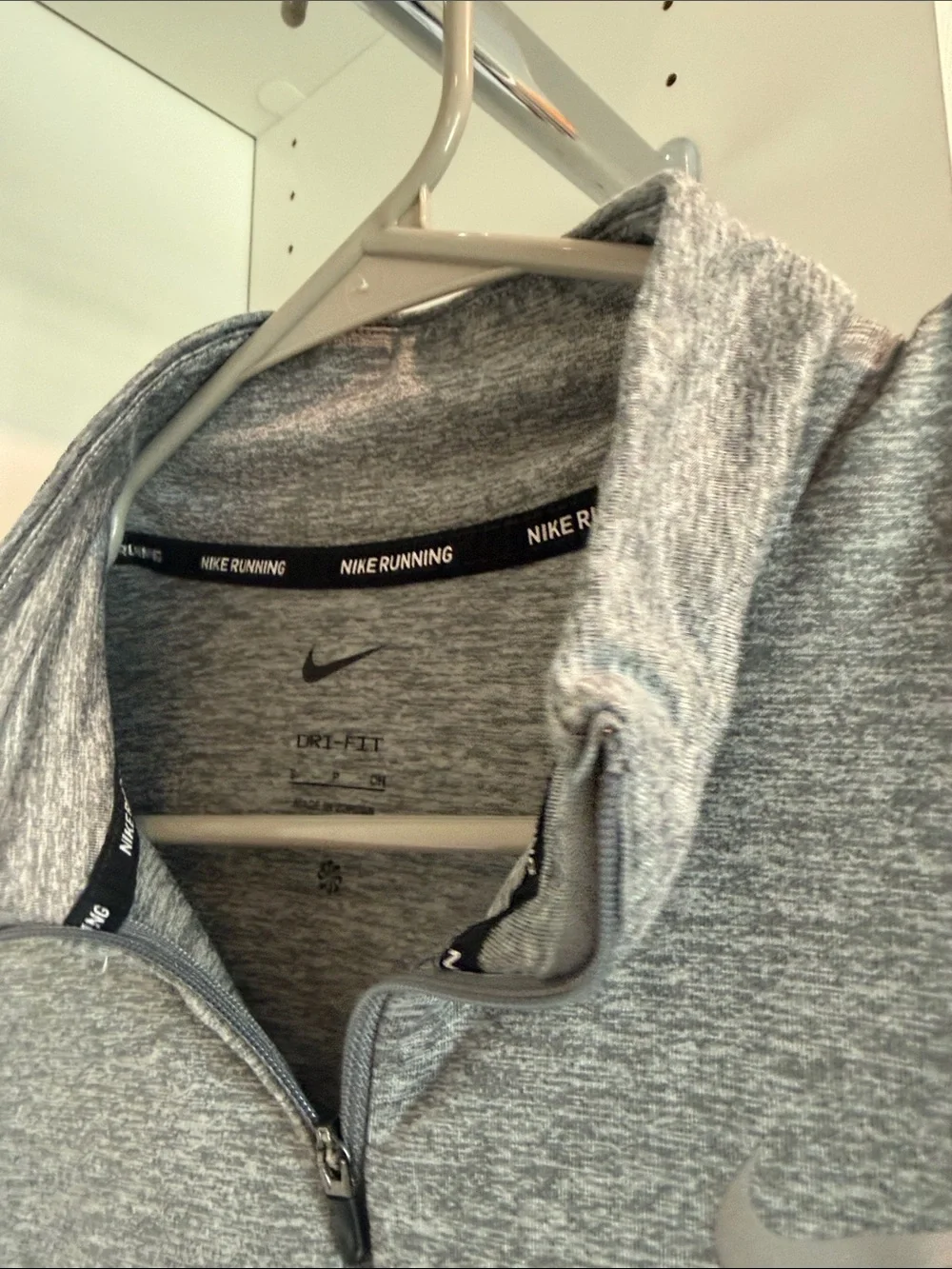 Nike Grey Heather Quarter-Zip Pullover